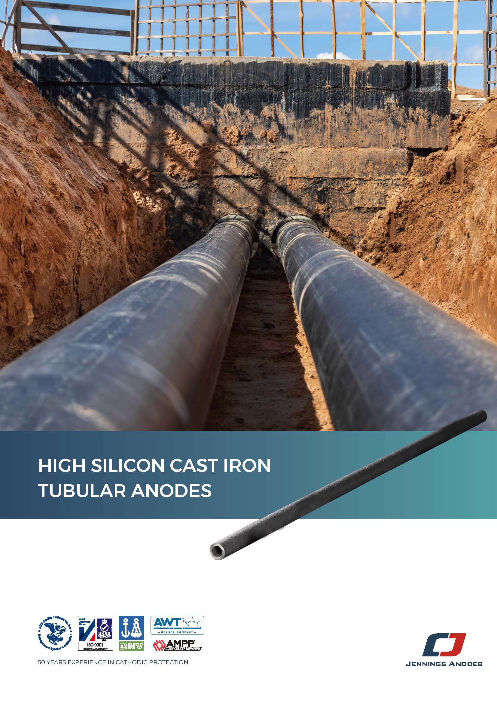 High Silicon Cast Iron Tubular Anodes Datasheet